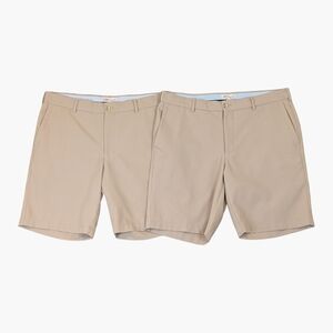 Peter Millar Salem Performance Golf Shorts Lot of 2 Mens 34 Khaki Chino 9" *READ